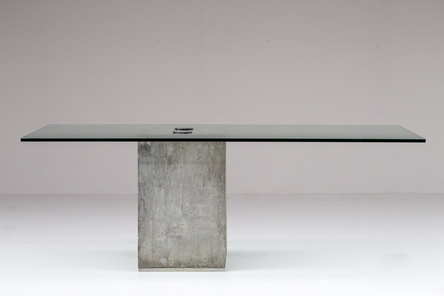 Saporiti concrete & glass table.