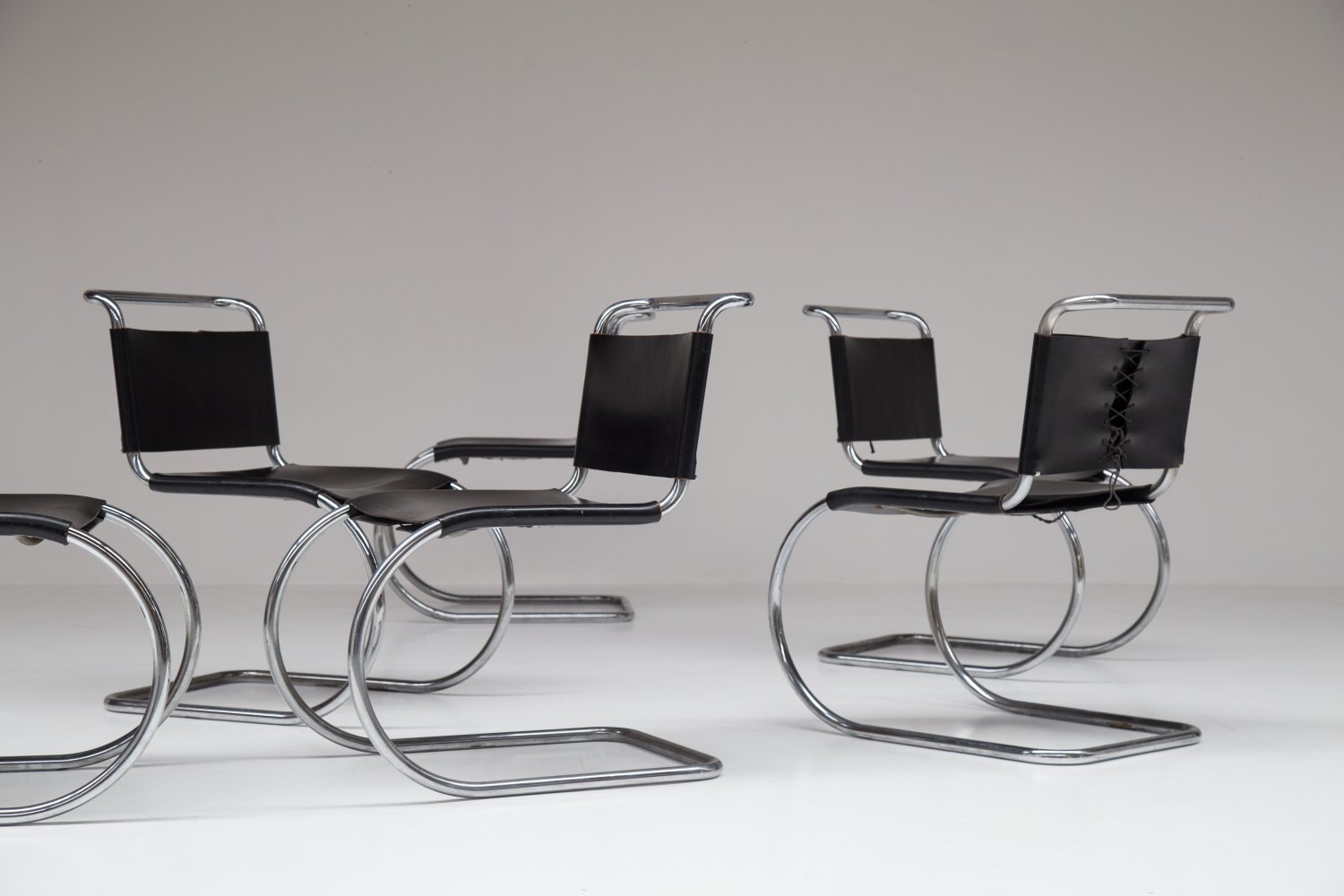 Mies Van Der Rohe MR10 chairs for Knoll