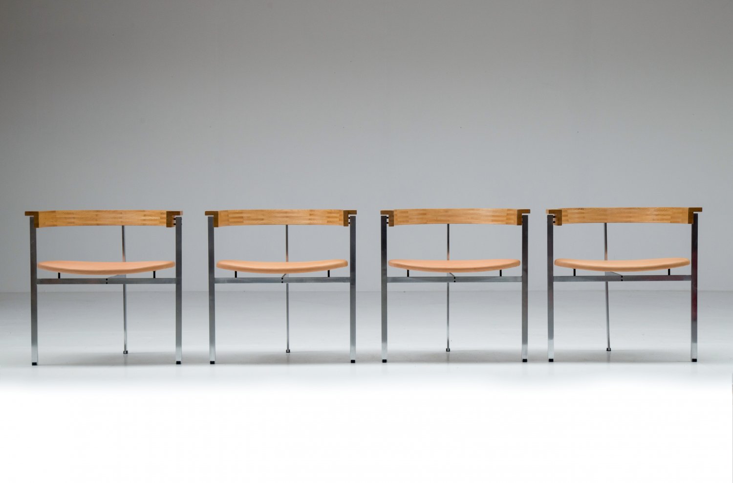 Set of 4 PK11 chairs by Poul Kjaerholm