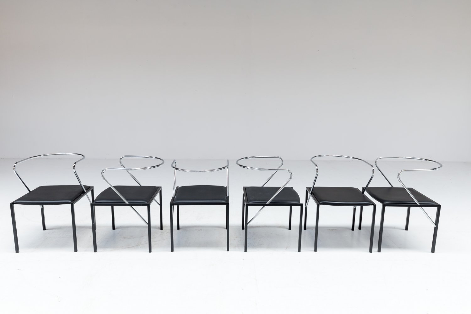 Set of 6 Apple Honey chairs by Shiro Kuramata
