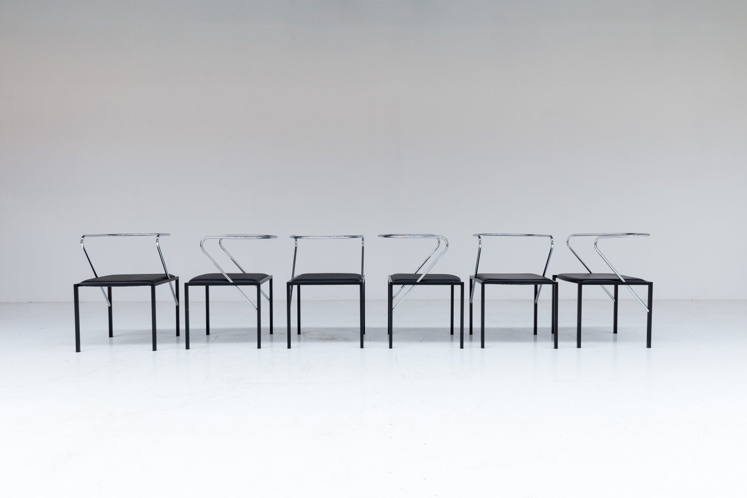 Set of 6 Apple Honey chairs by Shiro Kuramata