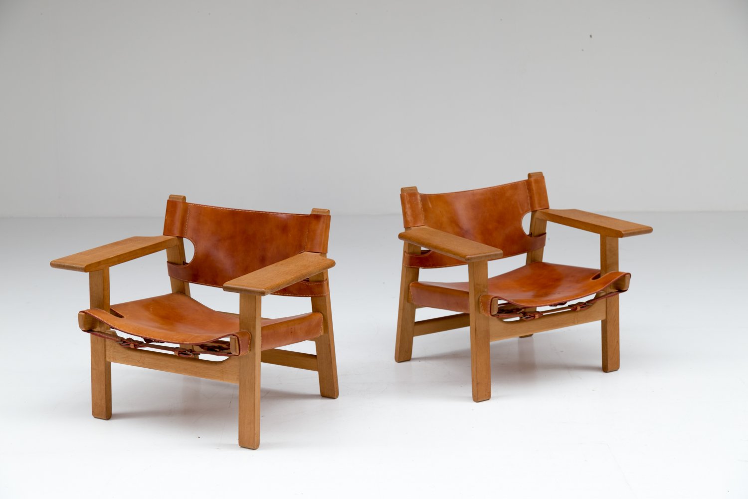 Pair of Spanish Chairs by Borge Mogensen