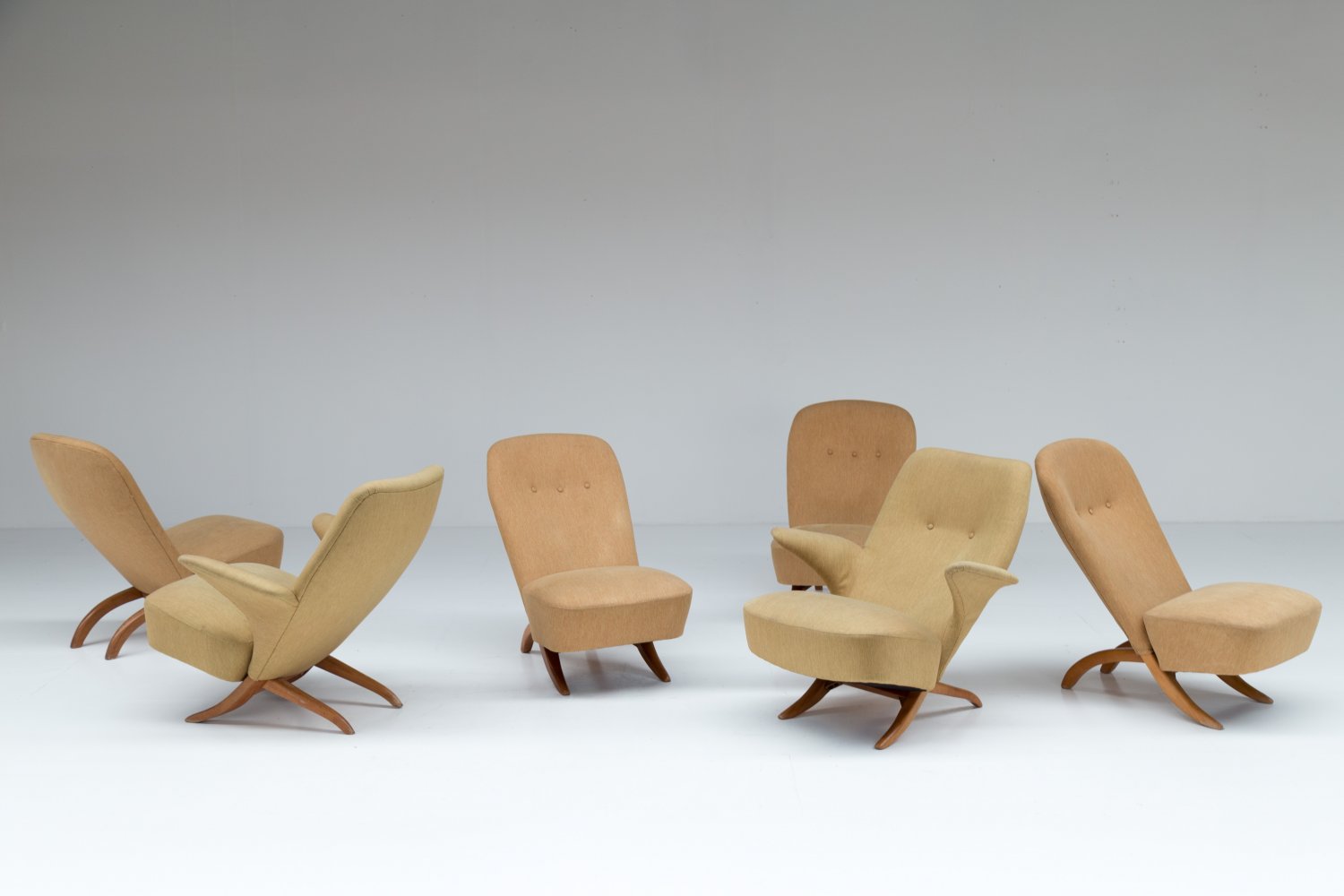 Group of Theo Ruth chairs for Artifort