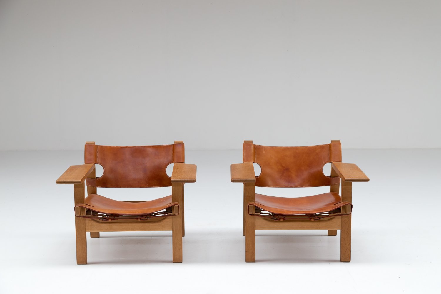 Pair of Spanish Chairs by Borge Mogensen