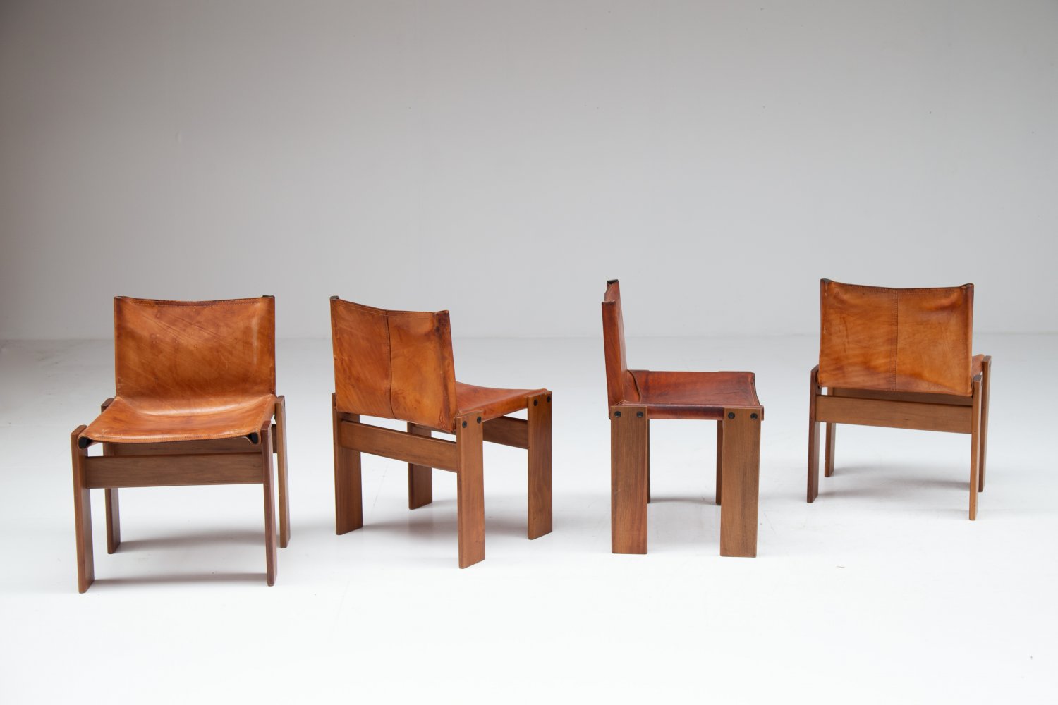 4 Monk chairs Tobia & Afra Scarpa for Molteni