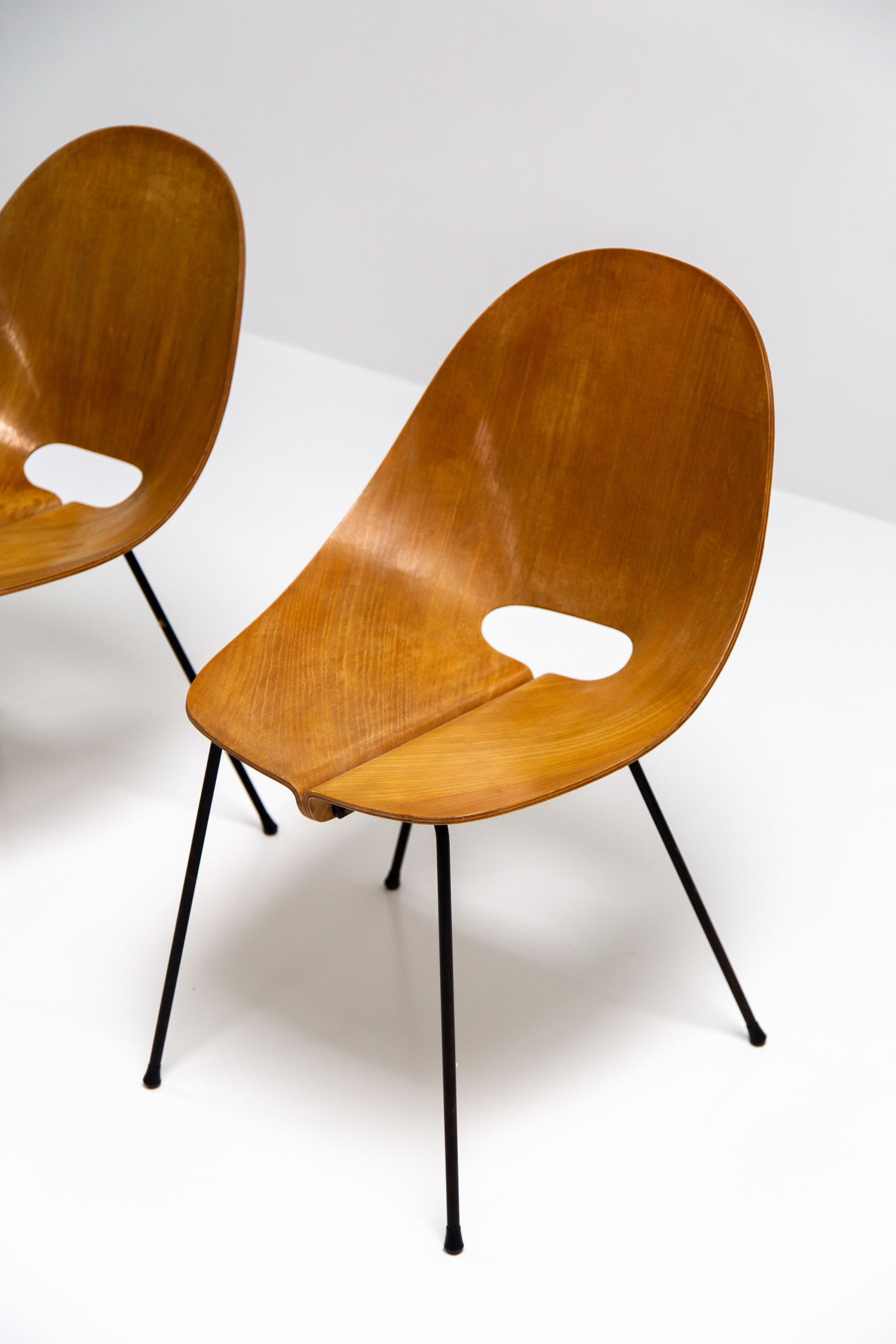 Beautiful set of 6 chairs by Carlo Ratti for Societa Compensati Curvati