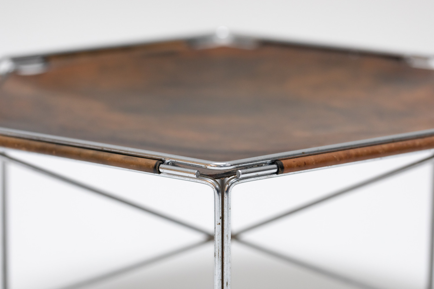 Leather side tables 