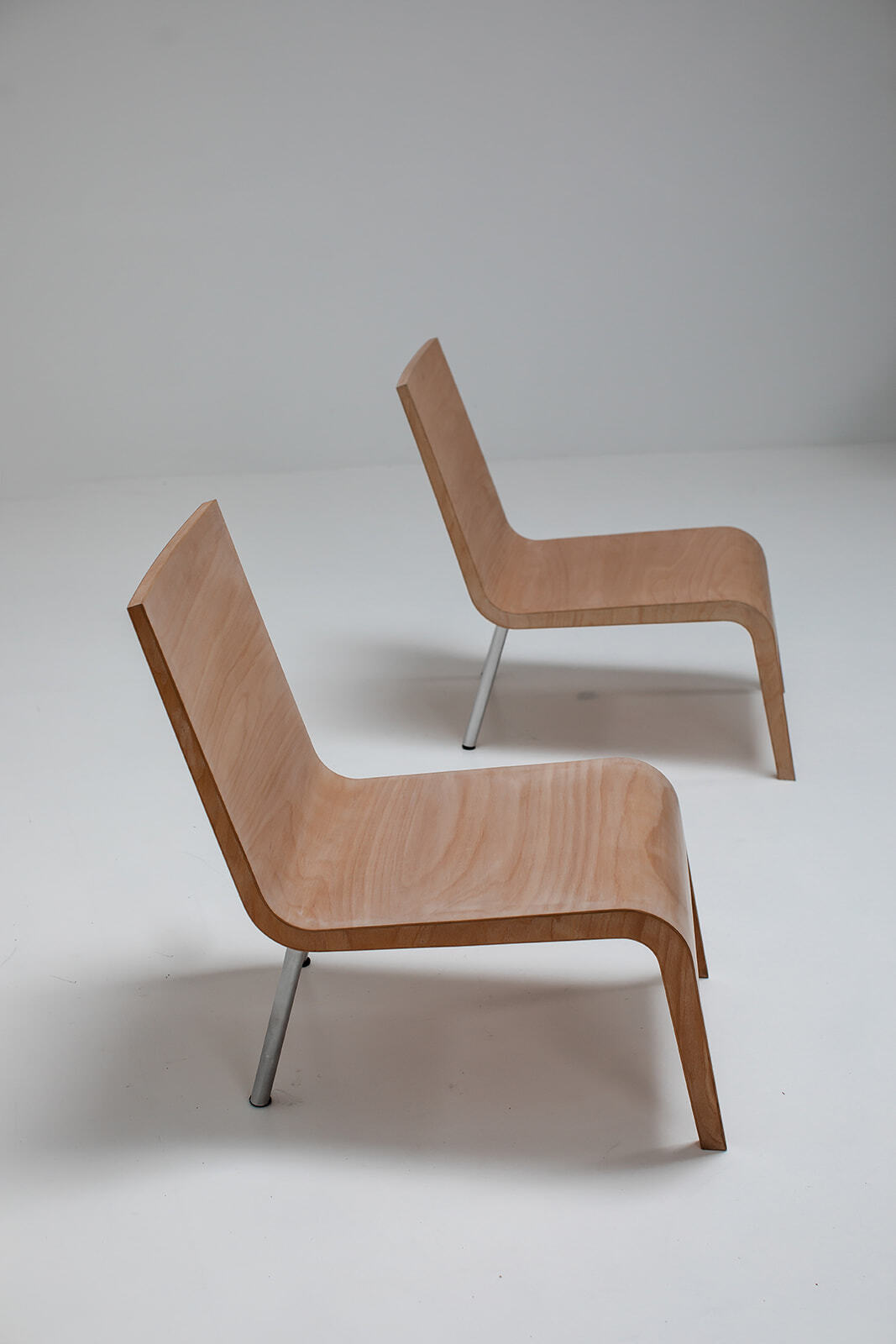 Maarten van Severen Pair of LC93 low chairs by Top Mouton