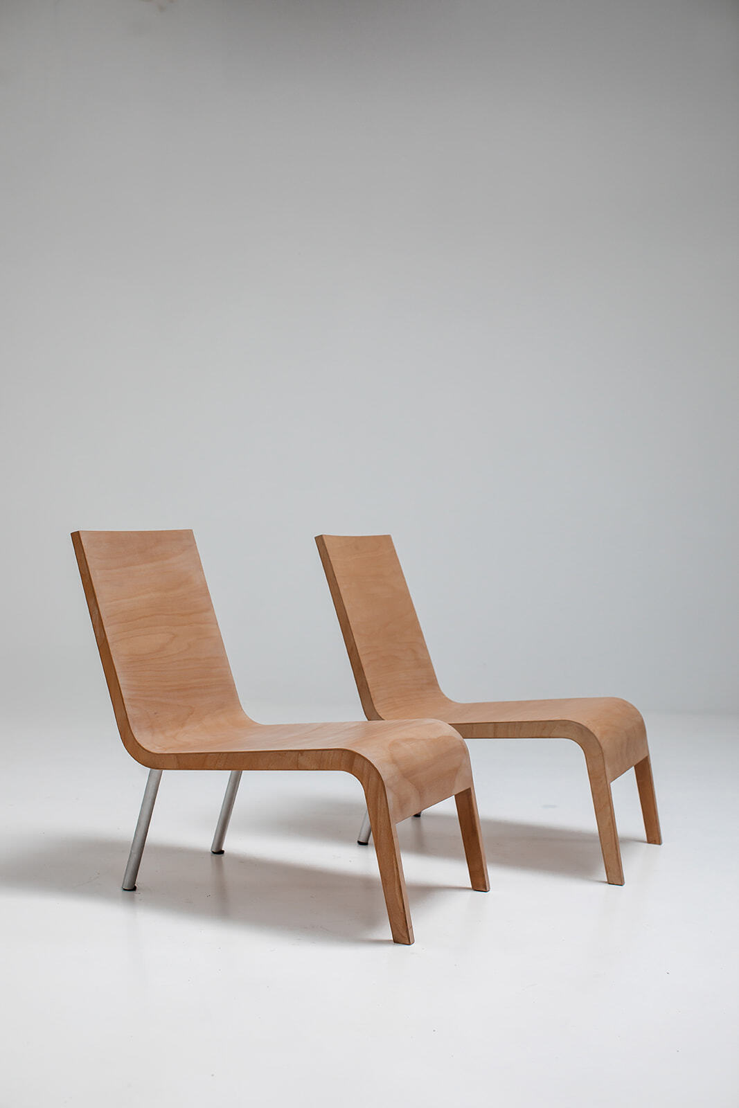 Maarten van Severen Pair of LC93 low chairs by Top Mouton