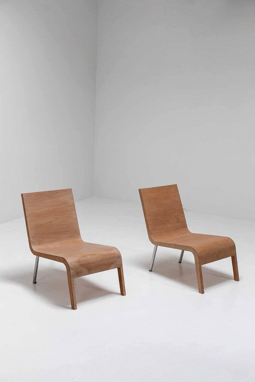 Maarten van Severen Pair of LC93 low chairs by Top Mouton